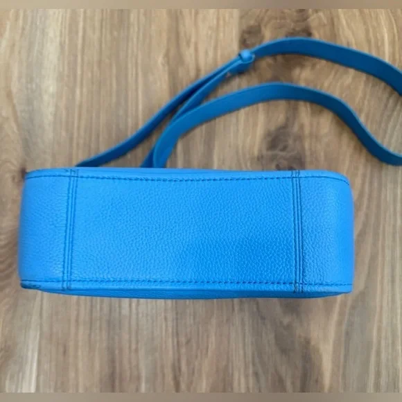 Kate Spade Run Around Large Flap Crossbody Blue Tidepool Leather EUC - Picture 7 of 10